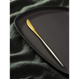 Нож столовый 22 см &quot;Фолк&quot; цвет золото, серебряная ручка   7892827
