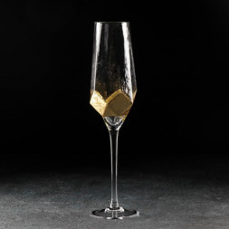Бокал для шампанского «Дарио», 180 мл, 5х27,5 см, цвет золото 5486708