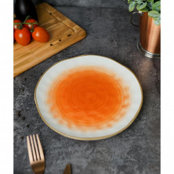 Тарелка d 21 см оранжевая фарфор &quot;The Sun Eco&quot; P.L. Proff Cuisine