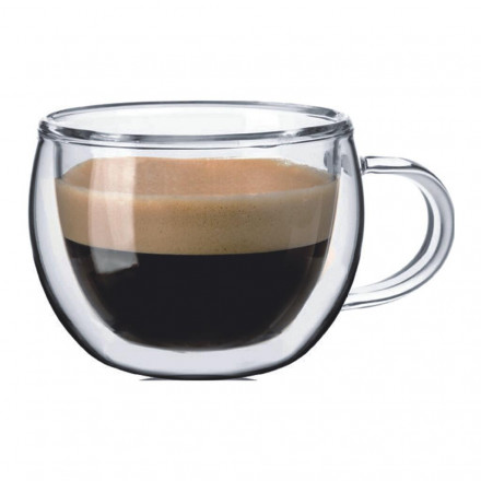 Чашка для кофе 80 мл набор 2 шт. двойные стенки термостекло P.L. Proff Cuisine [1] 81223936
